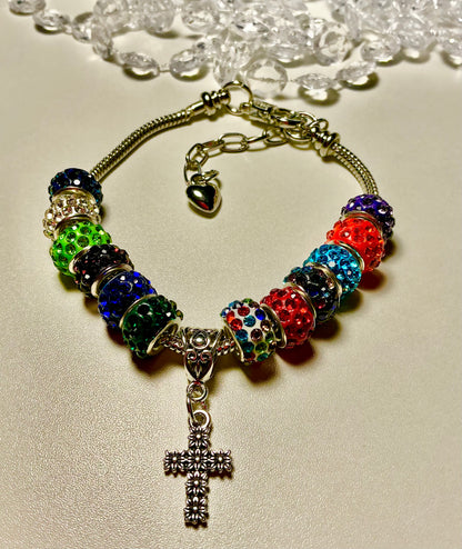 Silver Beaded Fluid Bracelet