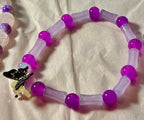 Purple Glass Butterfly bracelet