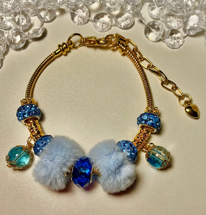 Gold Beaded Fluid Bracelet