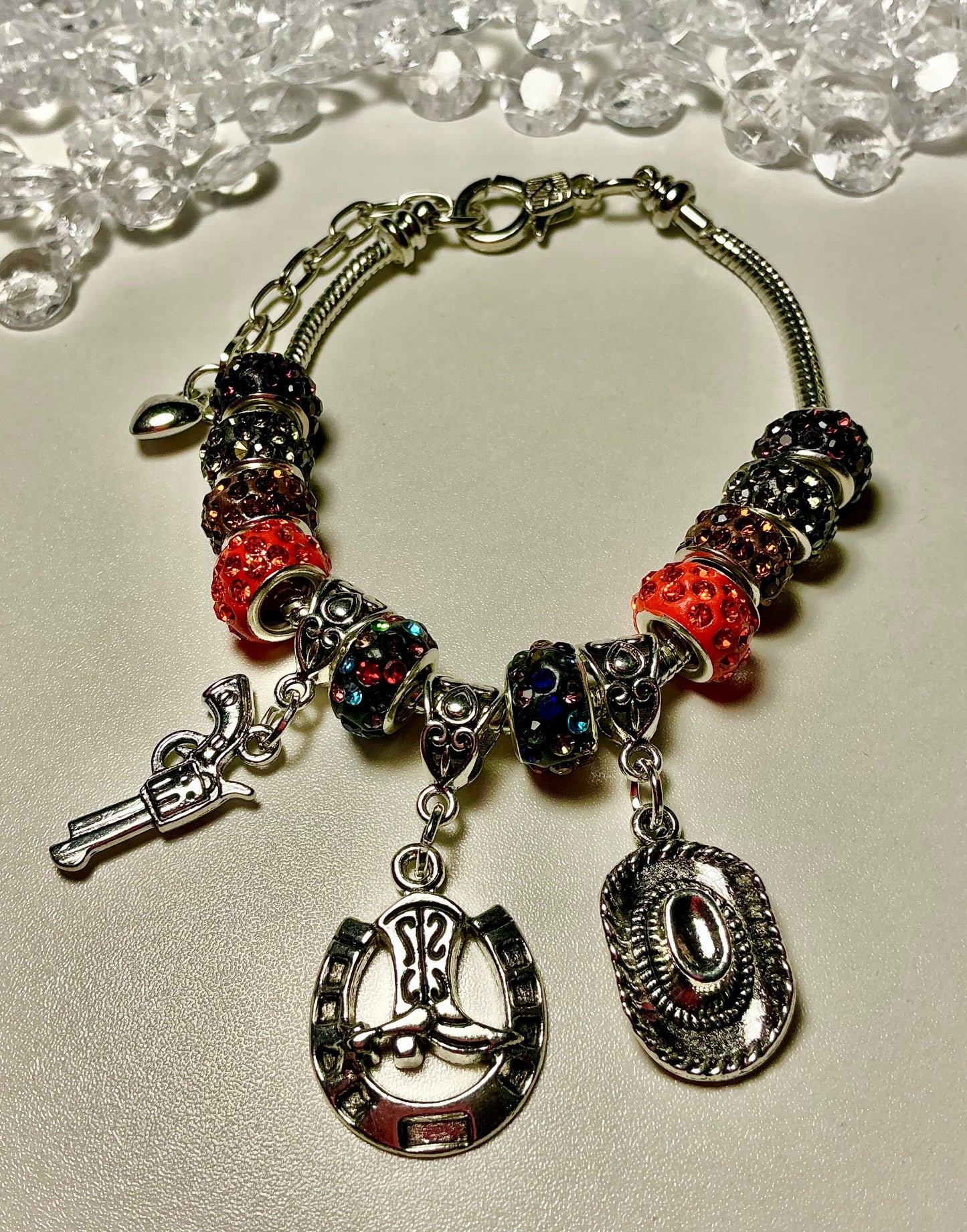 Silver Beaded Fluid Bracelet