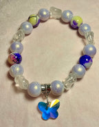 Purple Glass Butterfly bracelet