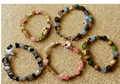 Ceramic, wood and glass beaded animal bracelets
