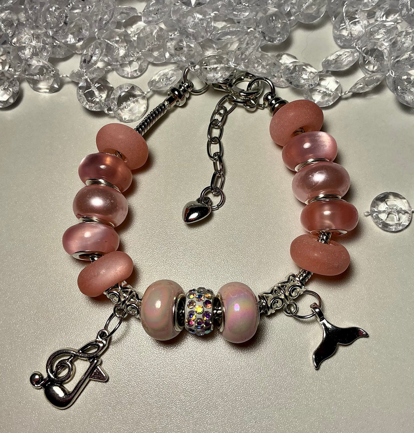 Silver Beaded Fluid Bracelet