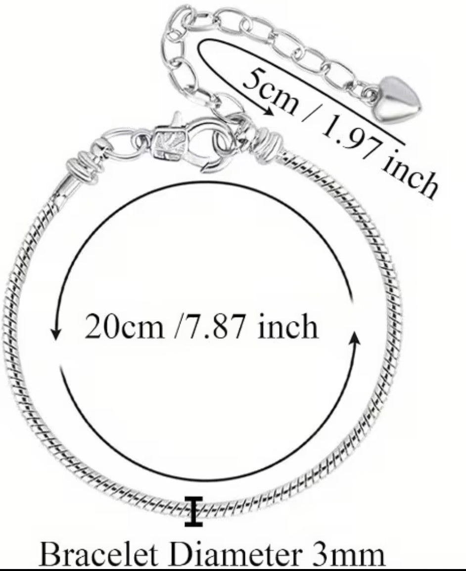 Silver Beaded Chain Bracelet