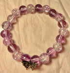 Purple Glass Butterfly bracelet