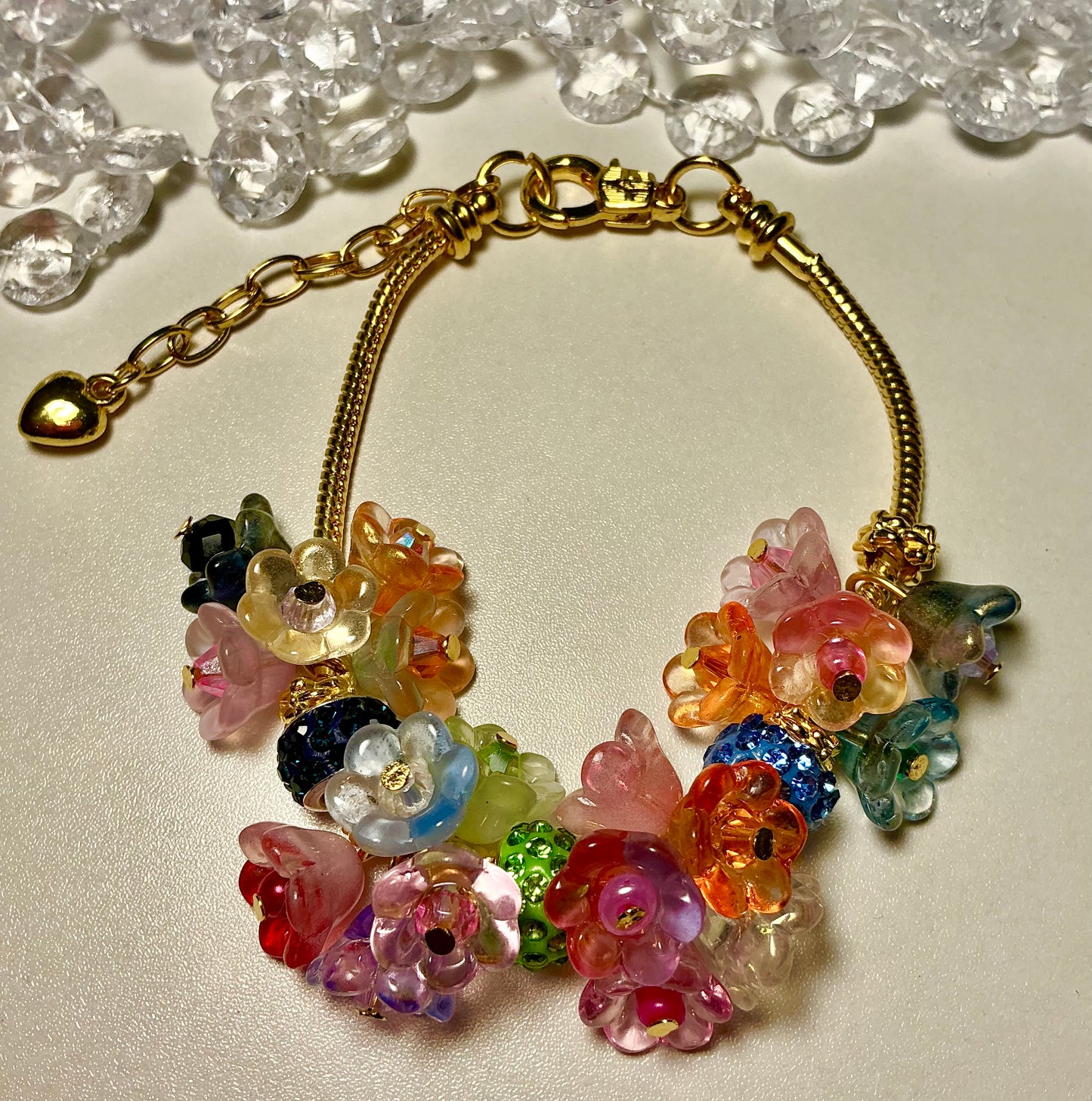 Gold Beaded Fluid Bracelet