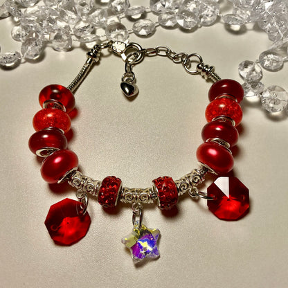 Silver Beaded Fluid Bracelet