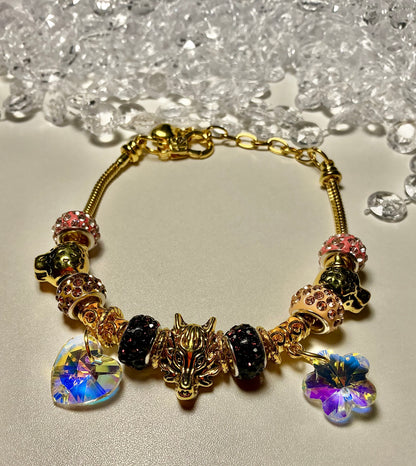 Gold Beaded Fluid Bracelet