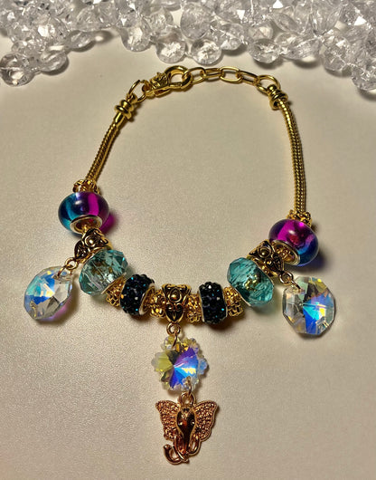 Gold Beaded Fluid Bracelet