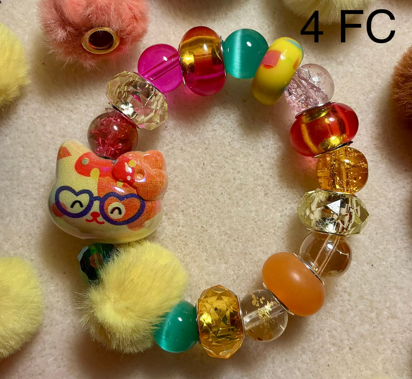 Fuzzy Cat Bracelet