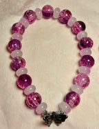 Purple Glass Butterfly bracelet
