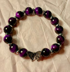 Purple Glass Butterfly bracelet