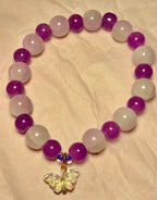 Purple Glass Butterfly bracelet