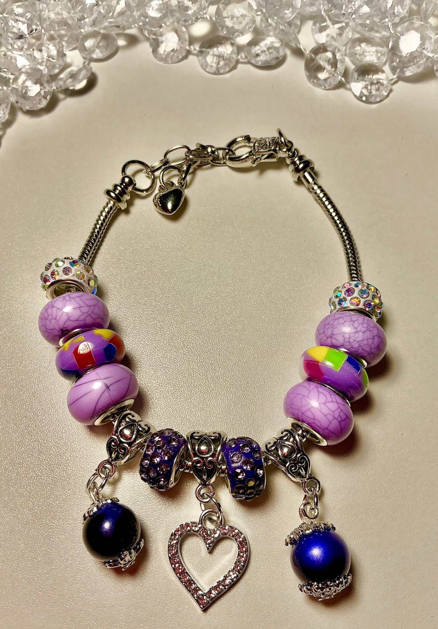 Silver Beaded Fluid Bracelet