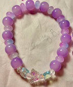 Purple Glass Butterfly bracelet