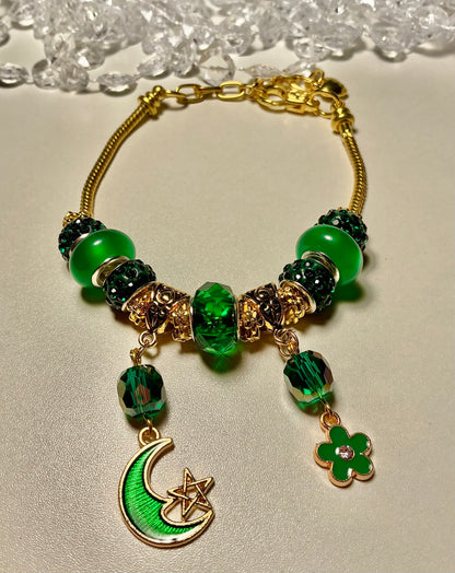 Gold Beaded Fluid Bracelet