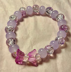 Purple Glass Butterfly bracelet