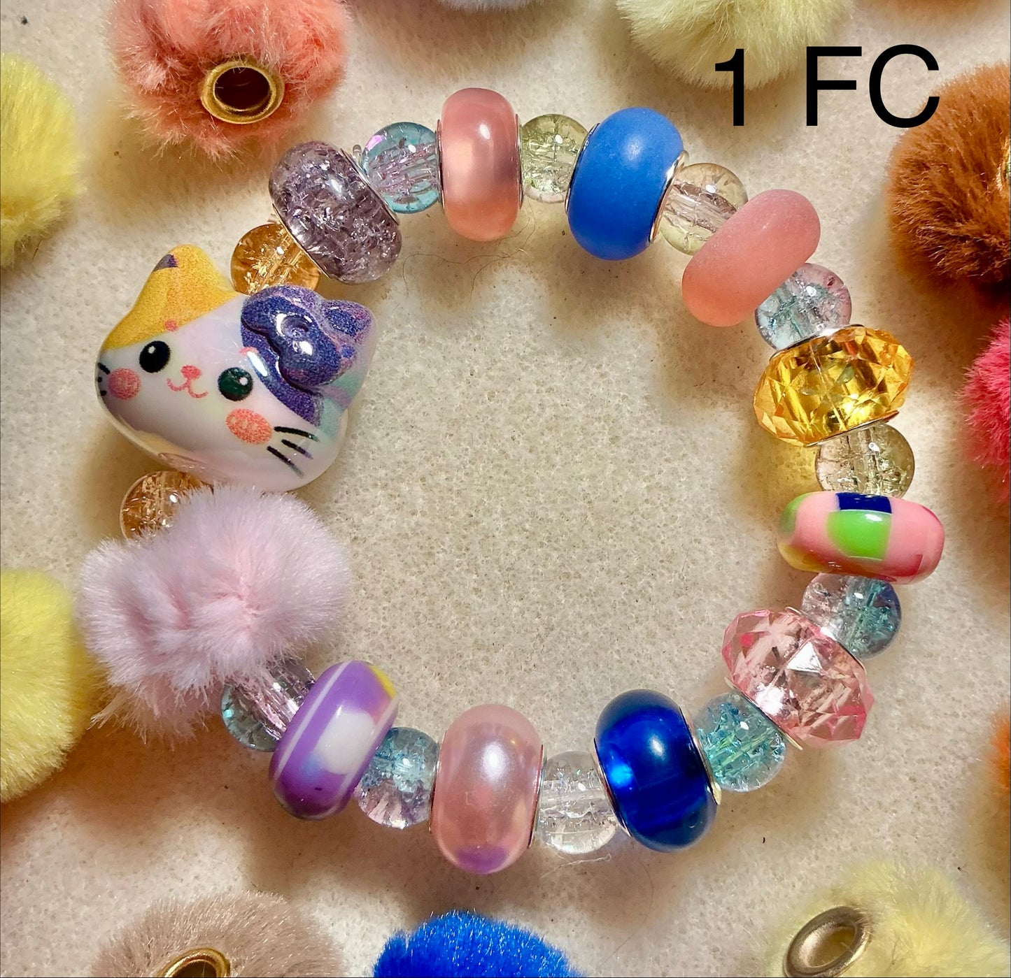 Fuzzy Cat Bracelet