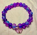 Purple Glass Butterfly bracelet