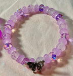 Purple Glass Butterfly bracelet