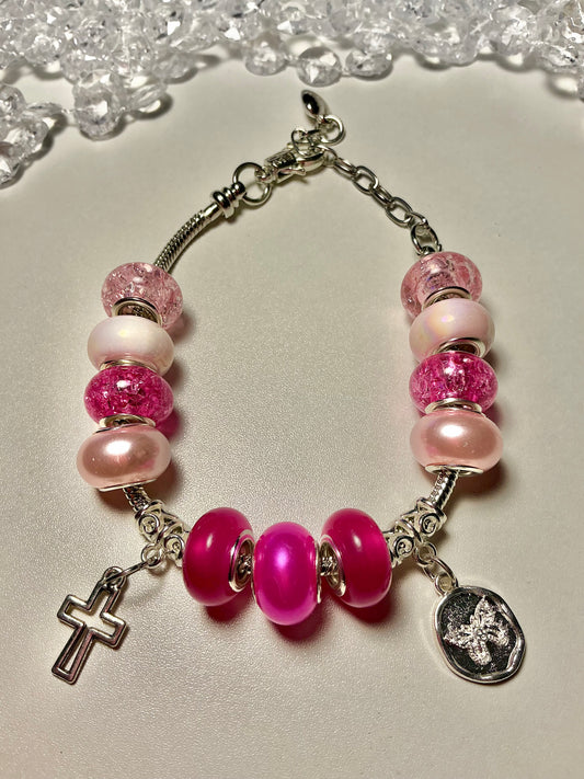 Silver Beaded Fluid Bracelet