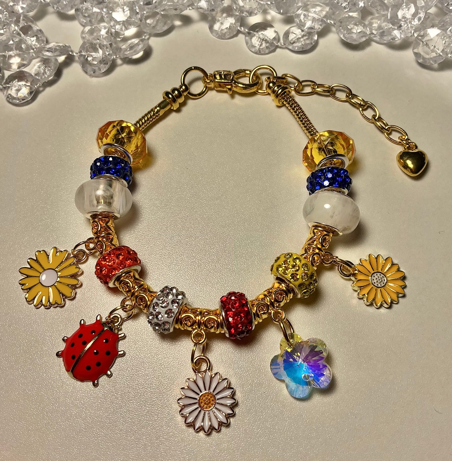 Gold Beaded Fluid Bracelet