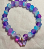 Purple Glass Butterfly bracelet