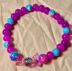 Purple Glass Butterfly bracelet