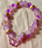 Purple Glass Butterfly bracelet