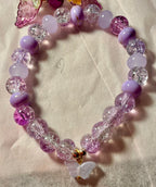 Purple Glass Butterfly bracelet