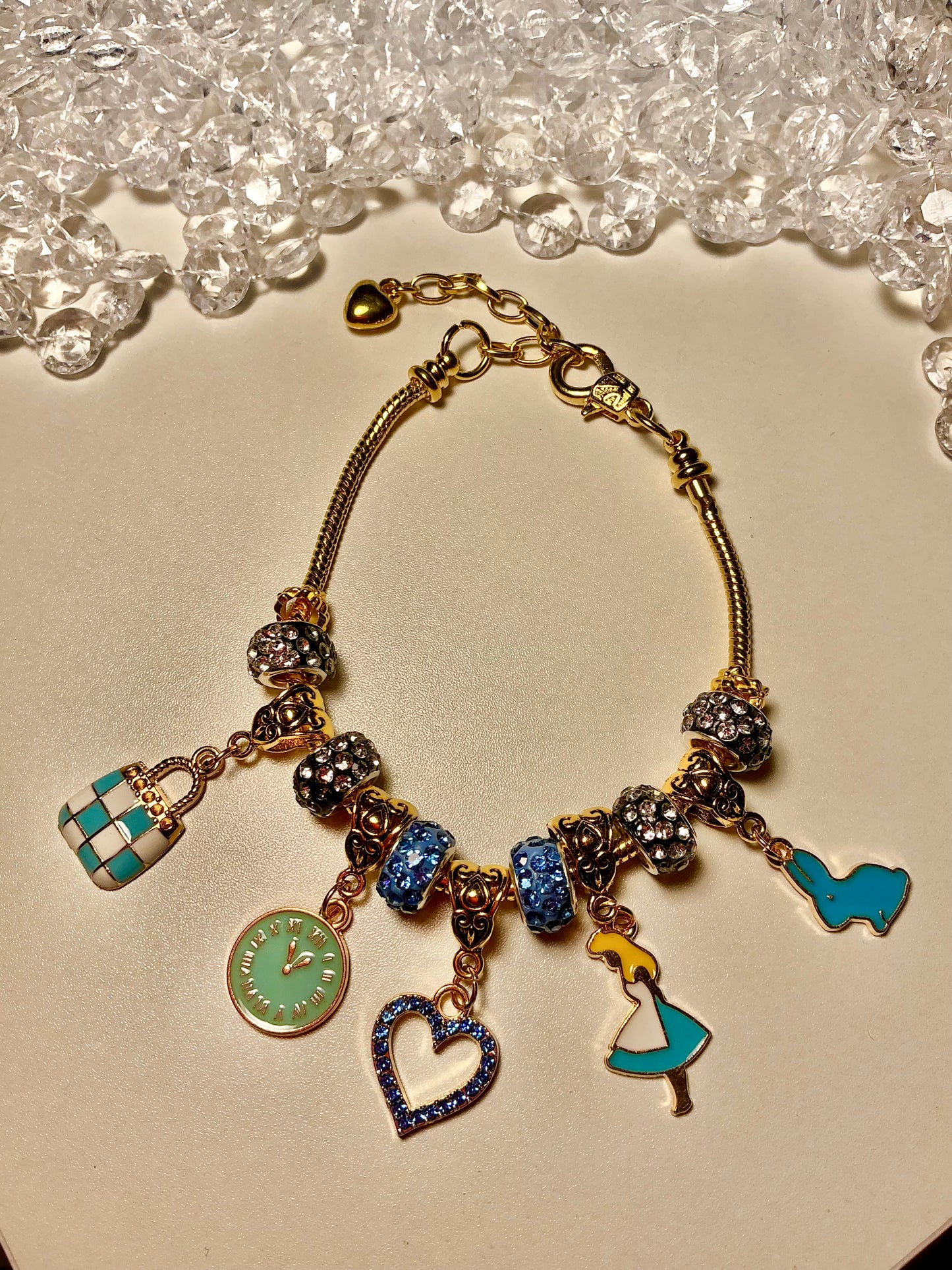 Gold Beaded Fluid Bracelet