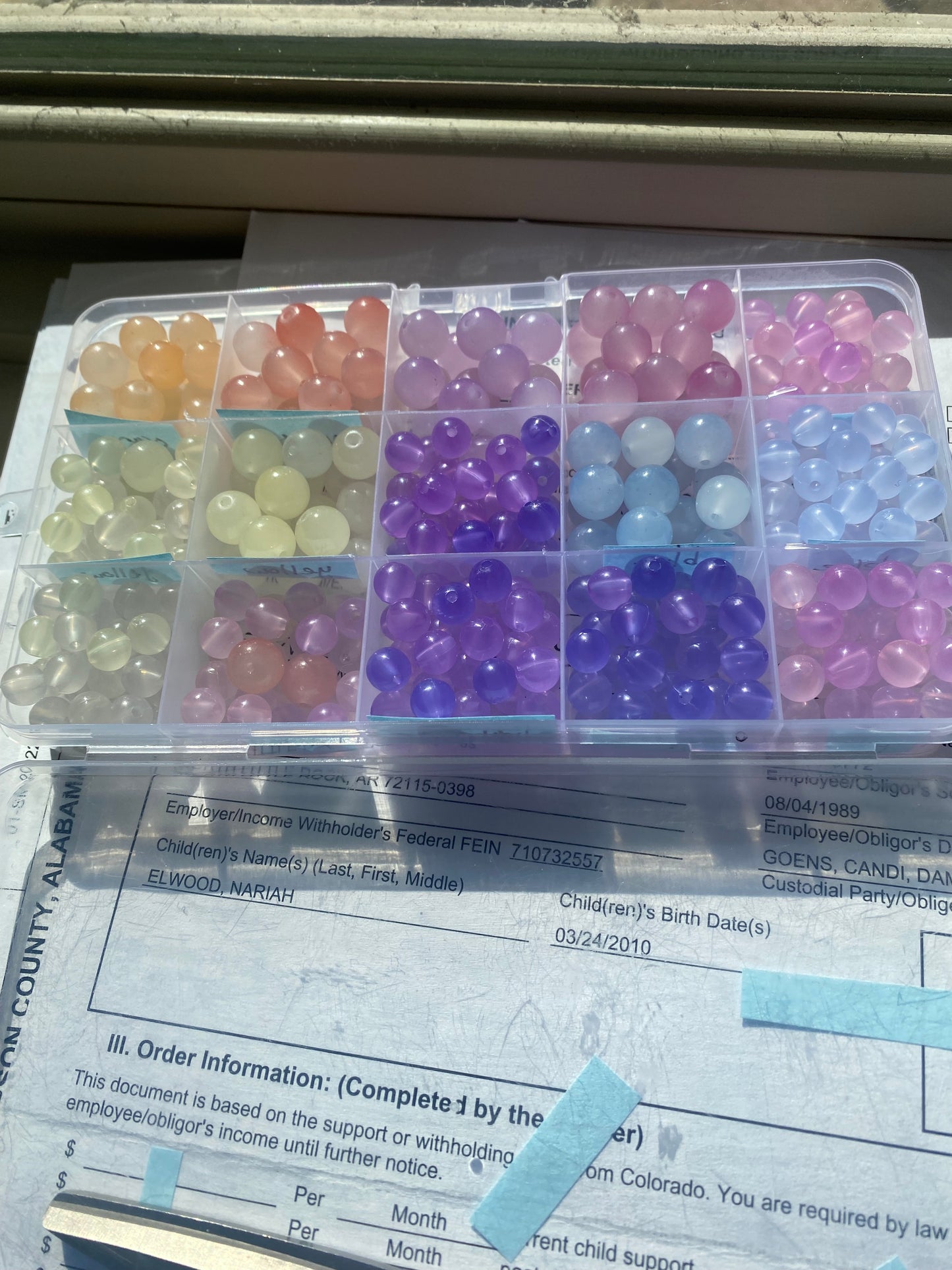 Color changing beaded bracelet