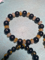 Black Glass beaded bracelet