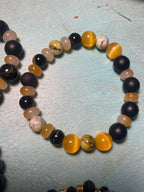 Black Glass beaded bracelet