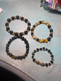 Black Glass beaded bracelet
