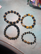 Black Glass beaded bracelet