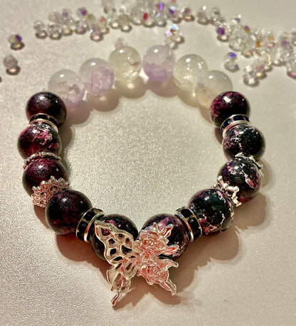 Glass Beaded and Rhinestone bracelet