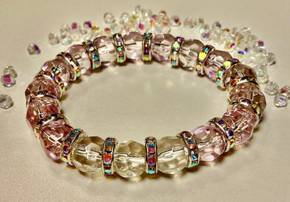 Glass Beaded and Rhinestone bracelet